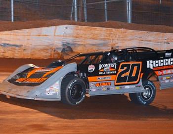 Jimmy Owens raced to a $10,000 Super Late Model victory on Saturday evening at East Alabama Motor Speedway (Phenix City, Ala.) aboard his Koehler Motorsports No. 20 Super Late Model. (Zackary Washington image)