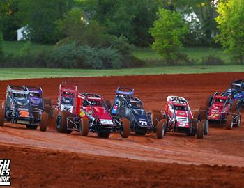 Bloomington Speedway (Bloomington, IN) – USAC AMSOIL Sprint Car National Championship – Larry Rice Classic – May 9th, 2025. (Josh James Artwork)