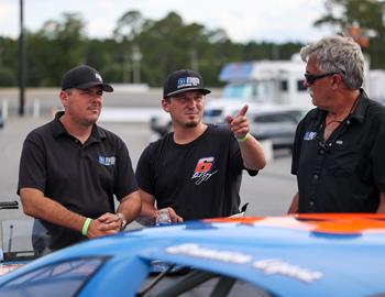 Brandon Lopez with the team at at Cordele Motor Speedway (Cordele, GA) on June 29, 2024. (Daniel Vininig photo)