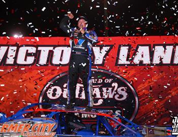 Farmer City Raceway (Farmer City, IL) – World of Outlaws Late Model Series – Illini 100 – April 11th-12th, 2025. (Josh James Artwork)