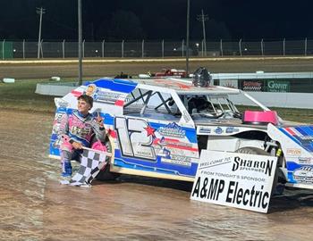 Brendan Warner second win of the weekend on Sunday afternoon at Eriez Speedway.