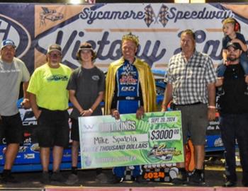 Mike Spatola won at Sycamore Speedway on September 20 during the Summer Sizzler stop of the Wabam Dirt Kings Tour