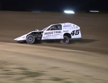 Chase Holland en route to victory lane at Charleston Speedway on August 9, 2025.