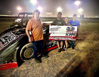 Chase Cooper registered his third-straight win on Friday, June 9 at Baton Rouge Raceway (Baker, La.) in Crate Racin USA Weekly Late Model Series action.