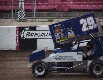 Pete Butler approaches the Batesville finish line