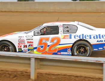 Ken Schrader Racing in action in his Federated Auto Parts #52 ARCA Racing Series entry at DuQuoin, Illinois.