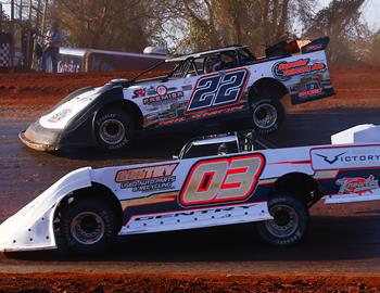 Mike in action at the 2023 Ice Bowl at Talladega Short Track (Eastaboga, Ala.). (Josh James Artwork image)