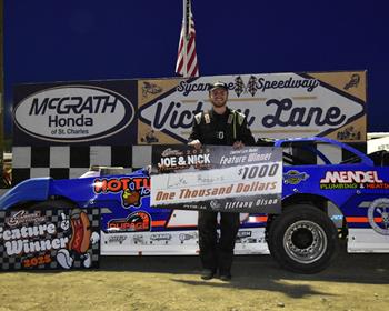 Luke Robbins claimed a $1,000 payday in Saturdays Joe & Nick Memorial at Sycamore Speedway on June 28.