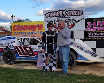 Trent Merkel won at Path Valley Speedway Park on April 26.