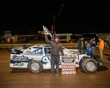 Scott Sweeney, Jr. wins at Hagerstown Speedway on May 31.