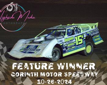 Brian Woodard wins at Corinth Motor Speedway on October 26
