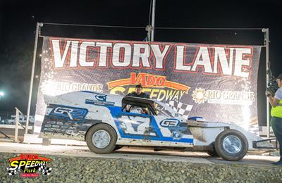 Jake Gallardo grabs checkered flag at Vado Speedway Park