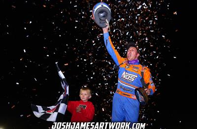 Last-lap pass lifts Hoffman to DIRTcar Nationals victory at Volusia