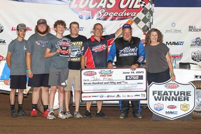 Veteran John Allen captures USRA Stock Cars feature in Lucas Oil