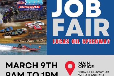 Lucas Oil Speedway Job Fair scheduled for March 9th