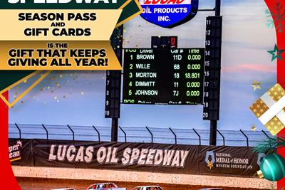 Lucas Oil Speedway gift cards available through the holiday seaso