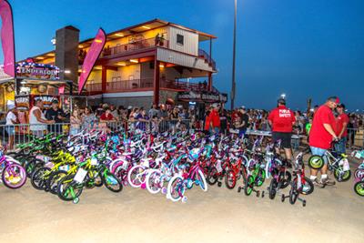 Lucas Oil Speedway accepting donatons for annual Kids' Bicycle Gi