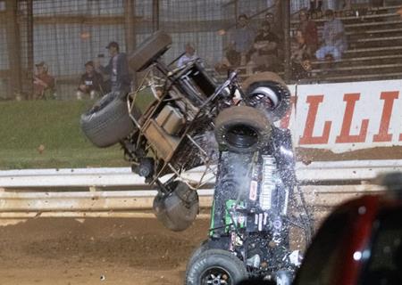 Abby Hohlbein escapes unharmed after flip at Williams Grove Speedway