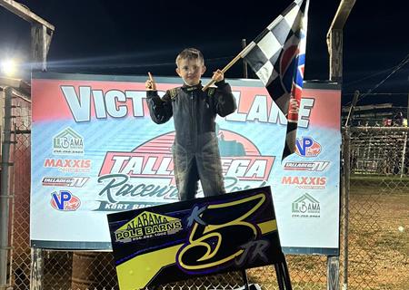 Tanner picks up second win in Winged Karts at Talladega Raceway Park