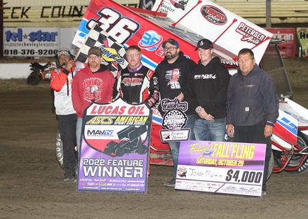 Jason Martin Parks It During Fuzzy’s Fall Fling At Creek County Speedway
