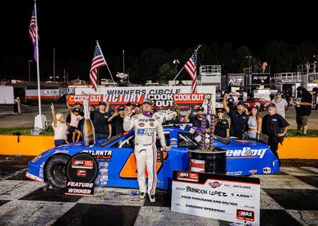 Brandon Lopez grabs 1st Pro Late Model win with CARS Tour at Caraway