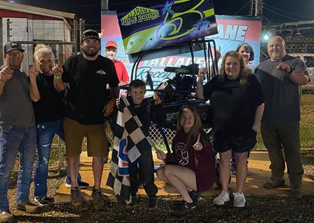 Tanner Kay reaches five wins at Talladega Raceway Park; rain washes out David Ka