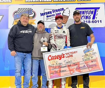 Ryan Timms Returns to Victory Lane at Knoxville Raceway