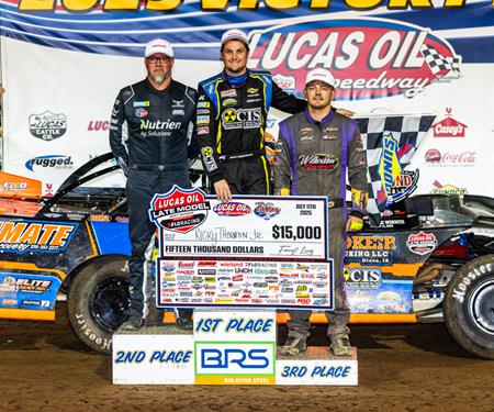 Thornton Returns to Lucas Oil Victory Lane with Win at Lucas Oil Speedway