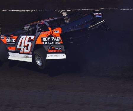 Kyle Hammer finds wall in FloRacing Night in America event at Fairbury Speedway