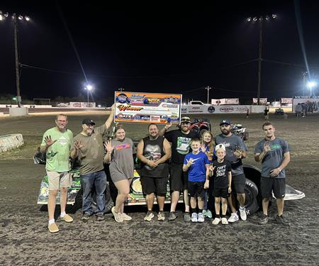 Austin Theiss pockets $2,500 in American Crate Late Model Series triumph at Hunt