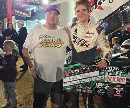 Ryan Timms joins Greatest Show On Dirt for National Open, Awarded Rookie of the