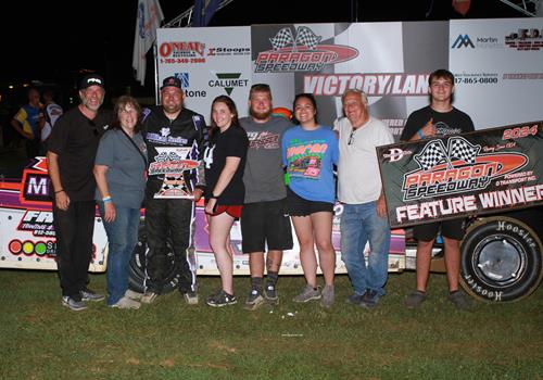 Derek Groomer finds victory lane at Paragon Speedway in Modified division