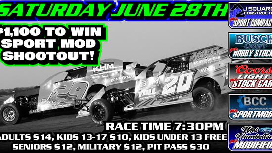 $1,100 SportMod Shootout This Saturday!
