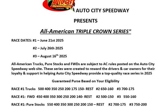 Triple Crown Series #1 June 21st