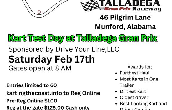 Karting Test Day at Talladega Gran