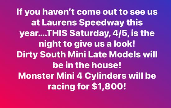 Dirty South Mini Late Models 4/5