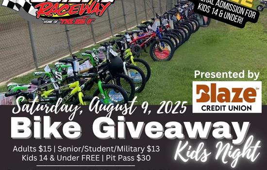 Kids Night Bike Giveaway - Saturday