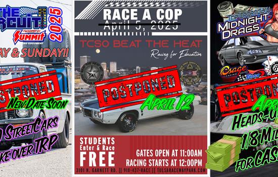 Events for weekend POSTPONED