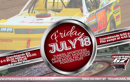 We are racing this FRIDAY, July 18t