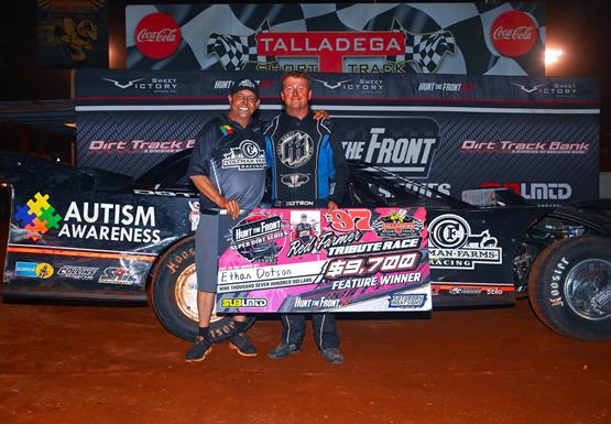 Ethan Dotson, Coltman Farms Racing win Red Farmer Tribute Race at Talladega Short Track