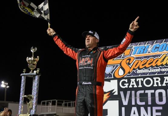 Michael Faulk brings home emotional victory at Tri-County Motor Speedway