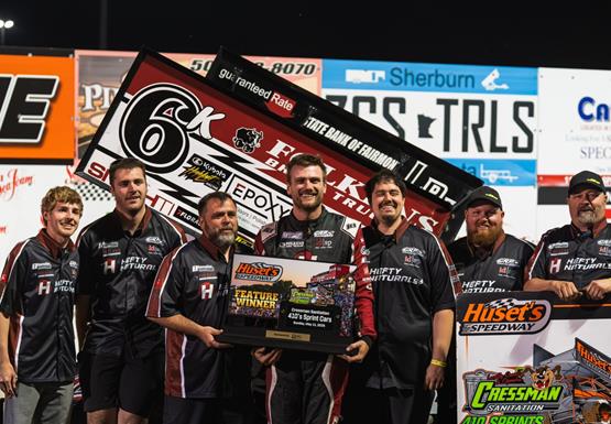 Kaleb Johnson Posts First Career 410 Sprint Car Victory During Huset’s Speedway Season Opener