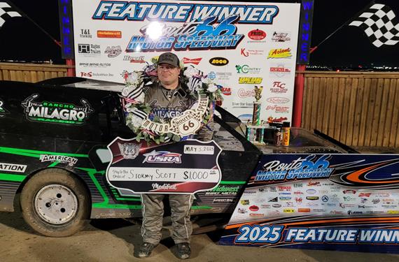 Scott grabs first win of 2025 at Route 66 Motor Speedway