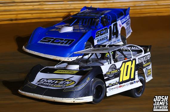 Haiden and Gavin Cowan attend Scott Bloomquist Memorial at Volunteer Speedway