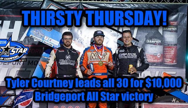 Tyler Courtney leads all 30 for $10,000...