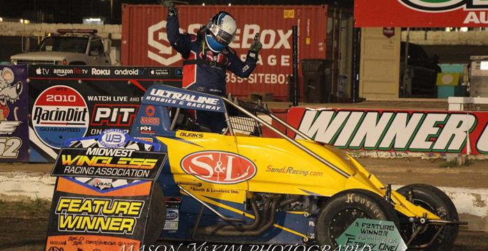 Burks Blasts To 9th All-Time Victory in USAC MWRA...