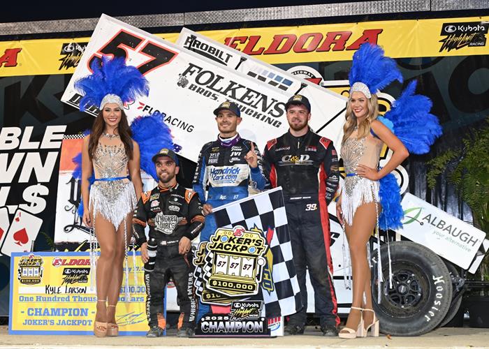 CHA-CHING: Kyle Larson Cashes $100,000 in Eldora's Joker's Jackpot on FS1