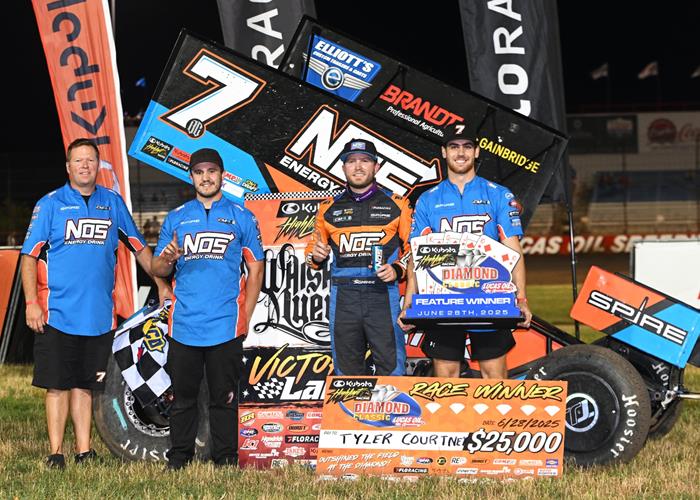 SUNSHINE BRIGHT LIKE A DIAMOND: Tyler Courtney Takes First High Limit Win of Year with $25K at Lucas Oil