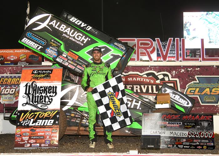 LAST-MINUTE MONEY-MAKER: Carson Macedo and Jason Johnson Racing Make Lernerville's $25,000 Silver Cup Their First High Limit