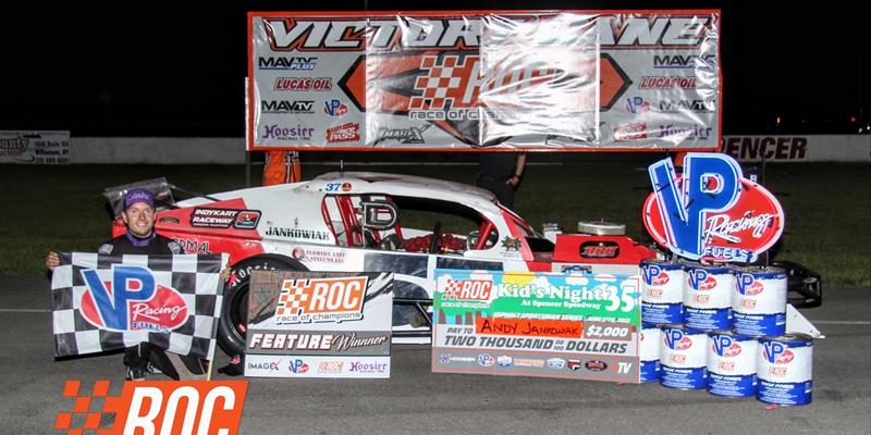 ANDY JANKOWIAK SCORES RACE OF CHAMPIONS SPORTSMAN MODIFIED SERIES WIN  ON “KIDS NIGHT” AT SPENCER SP